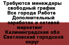 Требуются менеждеры, свободный график - Все города Работа » Дополнительный заработок и сетевой маркетинг   . Калининградская обл.,Светловский городской округ 